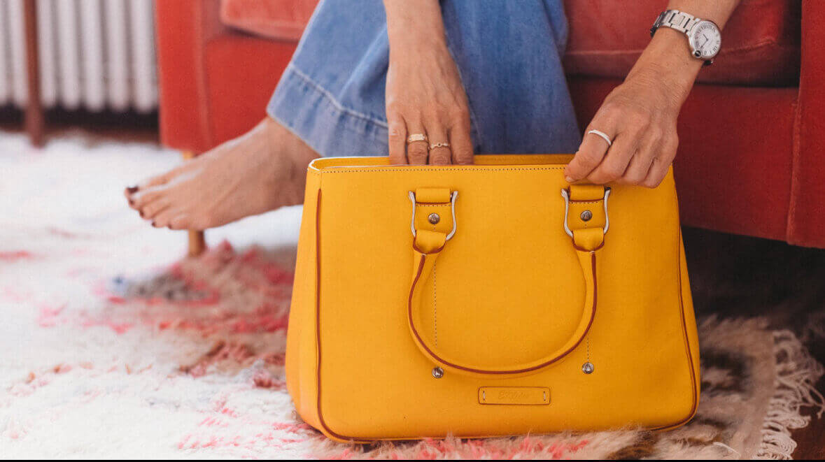 Italian Leather Tote Bag – Allegra | EKOńeu
